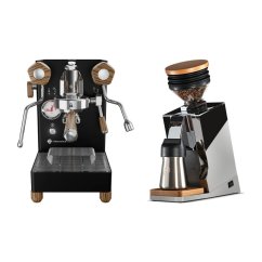 Lelit Mara PL62X X3 Black + Eureka Mignon Single Dose PRO, Chrome & Oak