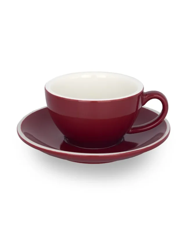 Epic šálek+podšálek 180 ml červený 6 ks