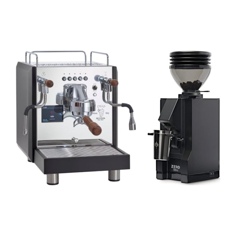 Bezzera DUO DE Black + Eureka Mignon Zero 55s Black