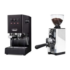 Gaggia Classic E24, černá + Eureka Mignon Libra 65 All Purpose, CR white
