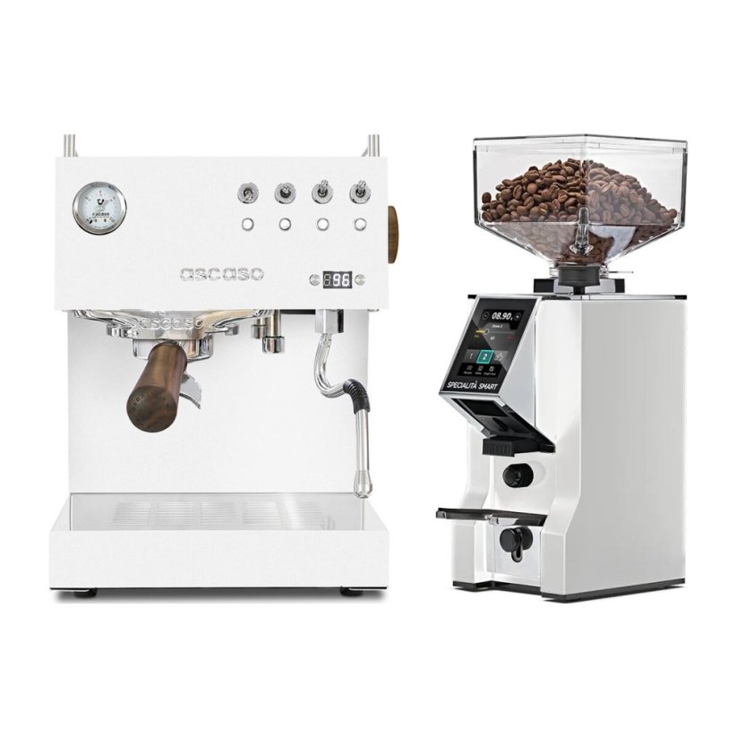 Ascaso Steel DUO PID White + Eureka Mignon Specialita Smart, CR White