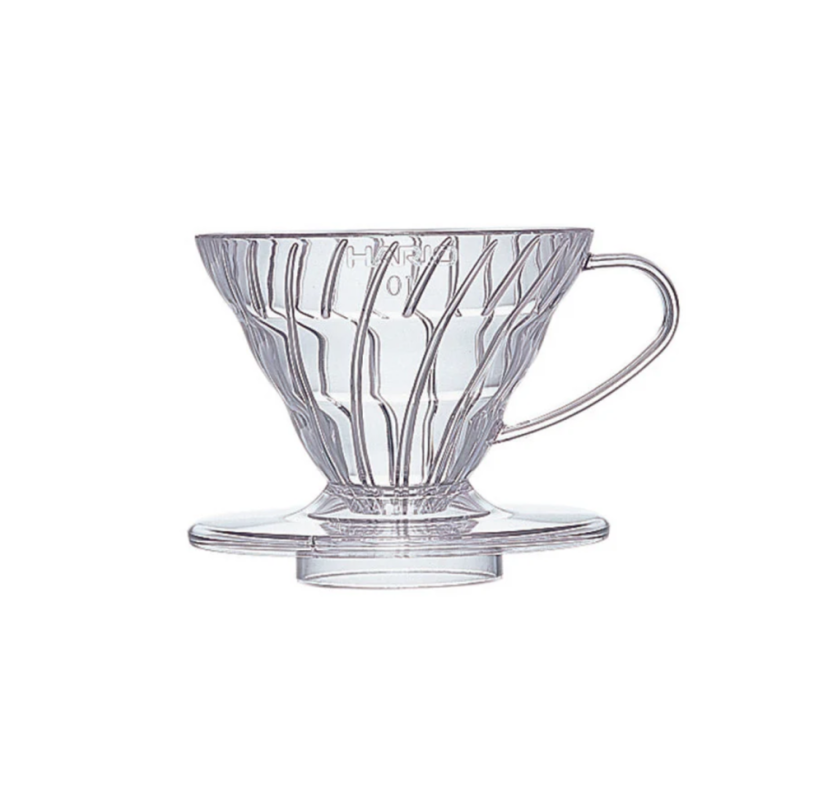 Hario plastový dripper na kávu V60-01 čirý