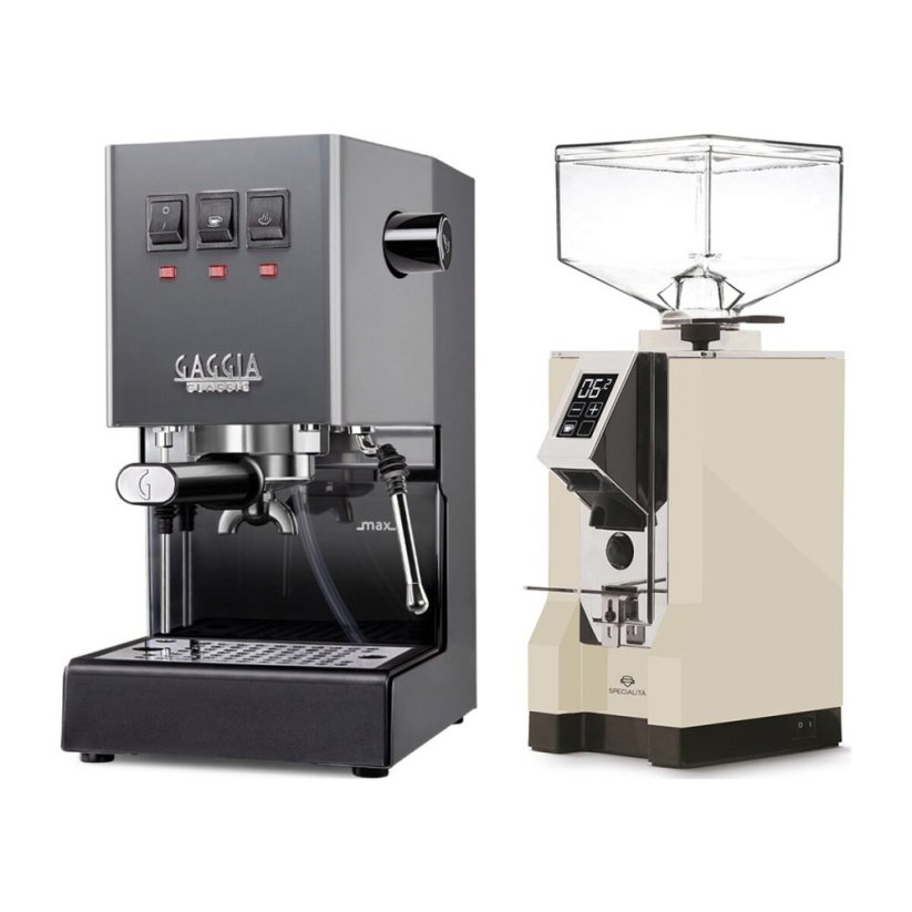 Gaggia Classic E24, šedá + Eureka Mignon Specialita, CR Cream