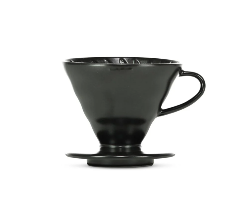 Keramický dripper Hario V60-02 čierny + 40 filtrov