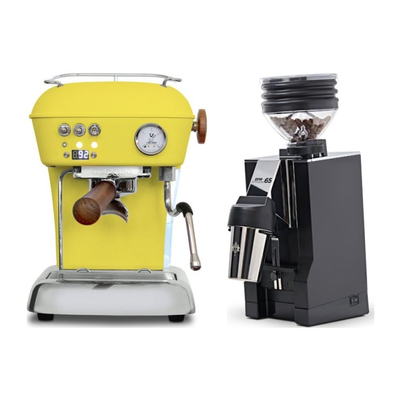 Ascaso DREAM PID Sun Yellow + Eureka Mignon Zero 65 All Purpose, CR black