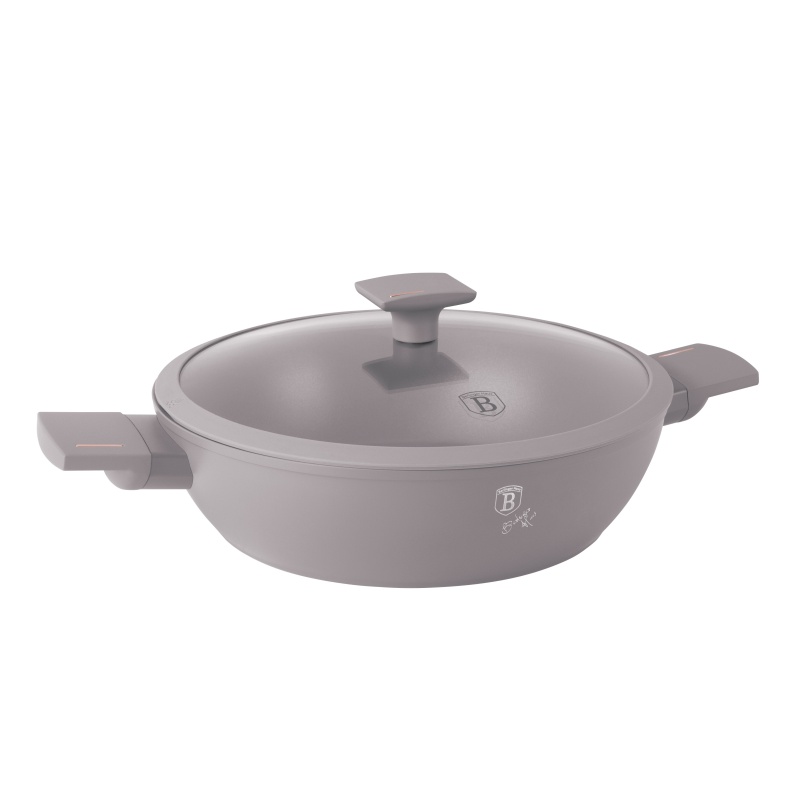 BERLINGERHAUS Pánev s titanovým povrchem a poklicí 28 cm Taupe Collection