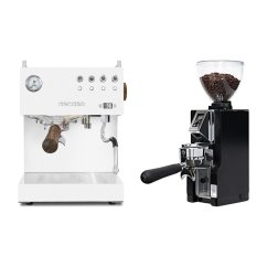 Ascaso Steel DUO PID White + Eureka Mignon Libra 65 All Purpose, CR black