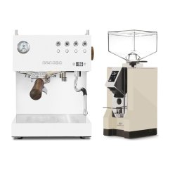 Ascaso Steel DUO PID White + Eureka Mignon Specialita, CR Cream