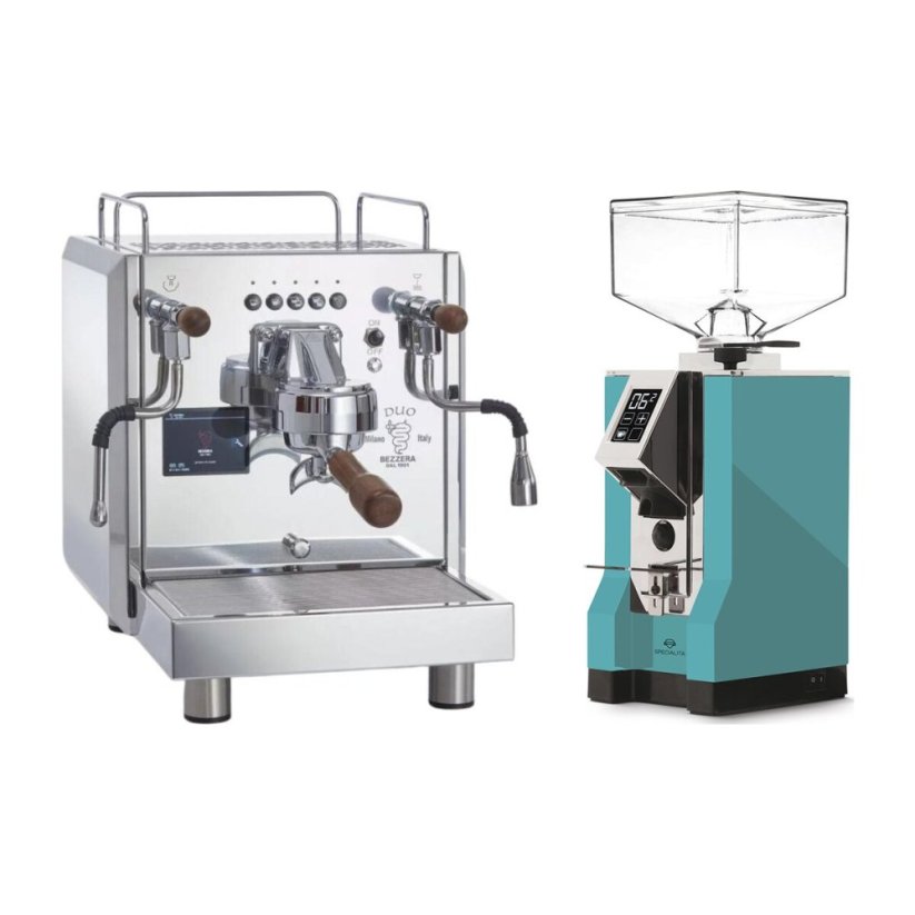 Bezzera DUO DE + Eureka Mignon Specialita, CR Tiffany blue