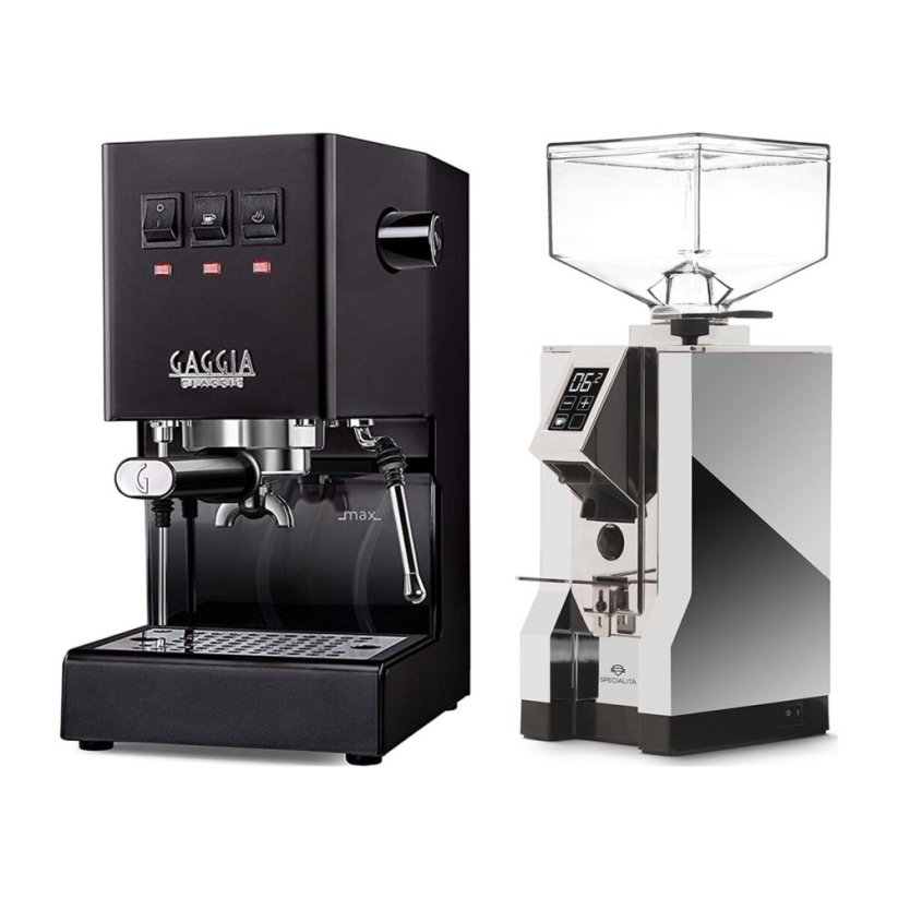Gaggia Classic E24, černá + Eureka Mignon Specialita, CR Chrome