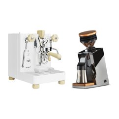 LELIT Bianca V3 PL162T white + Eureka Mignon Single Dose PRO, Chrome & Oak
