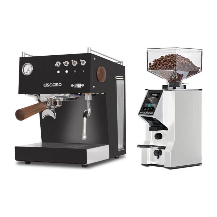 Ascaso Steel Uno PID black + Eureka Mignon Specialita Smart, CR White