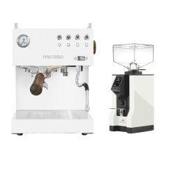 Ascaso Steel DUO PID, White&Wood + Eureka Mignon Specialita, BL white