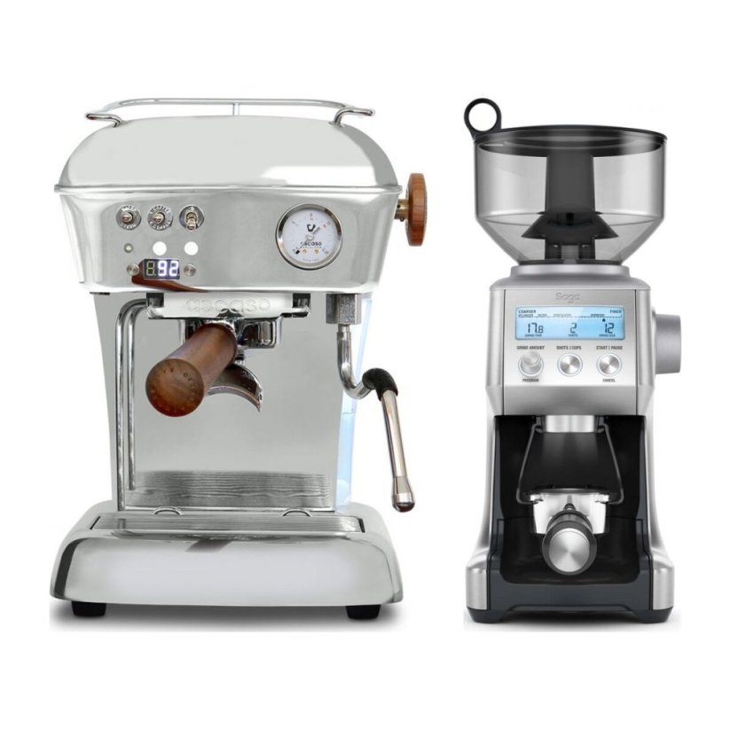 Ascaso DREAM PID leštěný hliník + Mlýnek Sage BCG820BSS Silver