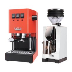 Gaggia Classic E24, oranžová + Eureka Mignon Zero, CR white