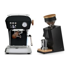 Ascaso DREAM PID Dark Black + Eureka Mignon Single Dose, Black & Oak