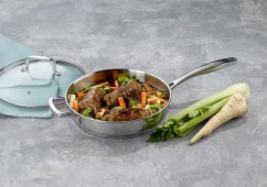 KELA Pánev s poklicí nerez 18/10 FLAVORIA 24 cm