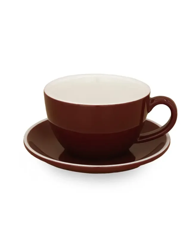 Epic šálek+podšálek 230 ml hnědý 6 ks