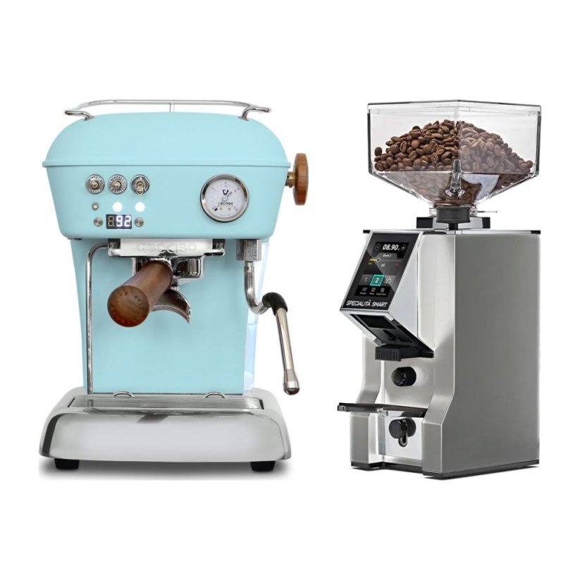 Ascaso DREAM PID Kid Blue + Eureka Mignon Specialita Smart, CR Chrome