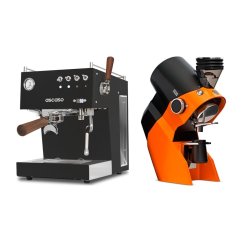 Ascaso Steel DUO PID PLUS, black&amp;wood + Eureka Zeus, orange