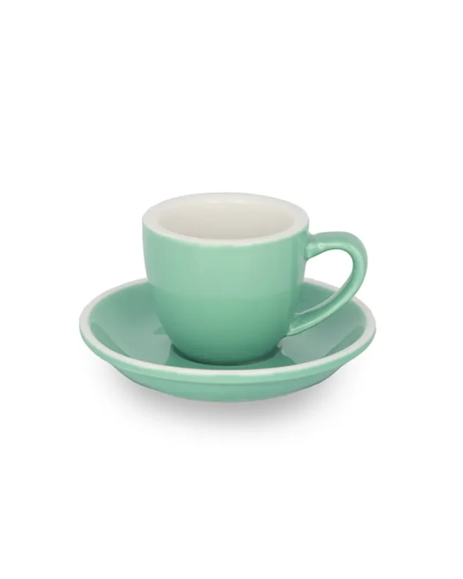 Epic šálek+podšálek 70 ml zelený 6 ks