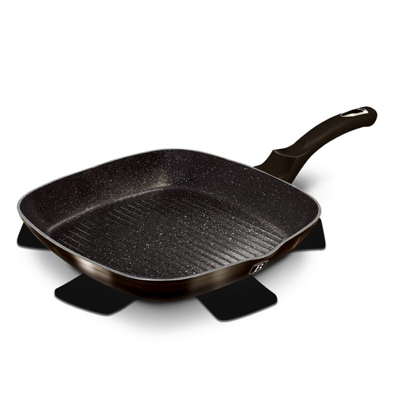 BERLINGERHAUS Pánev grilovací s mramorovým povrchem 28 cm Shiny Black Collection