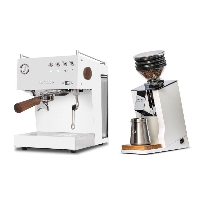 Ascaso Steel Uno PID biela + Eureka Mignon Zero 65 Speedy ALL PURPOSE biela