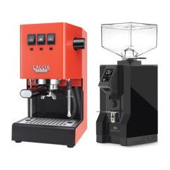 Gaggia Classic E24, oranžová + Eureka Mignon Specialita, BL Black