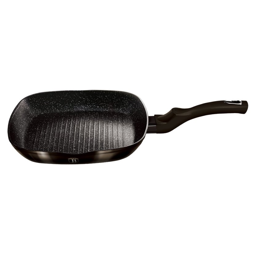 BERLINGERHAUS Pánev grilovací s mramorovým povrchem 28 cm Shiny Black Collection
