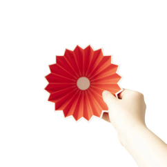 Origami keramický dripper S červený