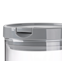 KELA Dóza ARIK skleněná šedá 0,6 l