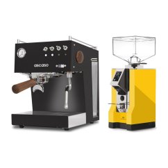 Ascaso Steel Uno PID black + Eureka Mignon Specialita, CR Yellow