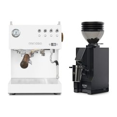 Ascaso Steel DUO PID White + Eureka Mignon Zero 55s Black