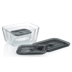 KELA Dóza na potraviny skladovací Aurelia sklo 20,0 x 14,5 x 9,0 cm 1,4l