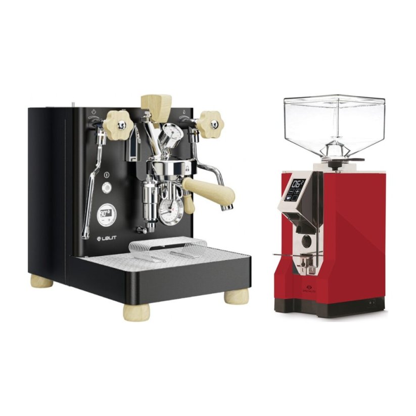 LELIT Bianca  V3  PL162T  black + Eureka Mignon Specialita, CR Ferrari red