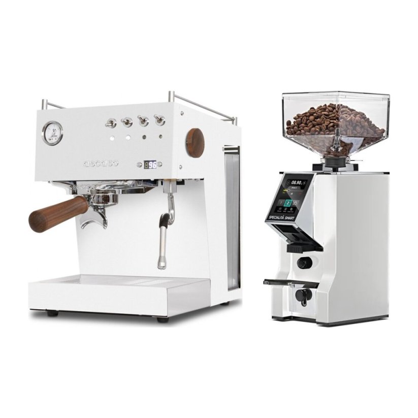 Ascaso Steel Uno PID white + Eureka Mignon Specialita Smart, CR White