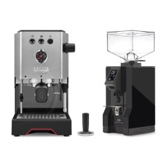 Gaggia Classic Up stříbrná + Eureka Mignon Specialita, BL Black