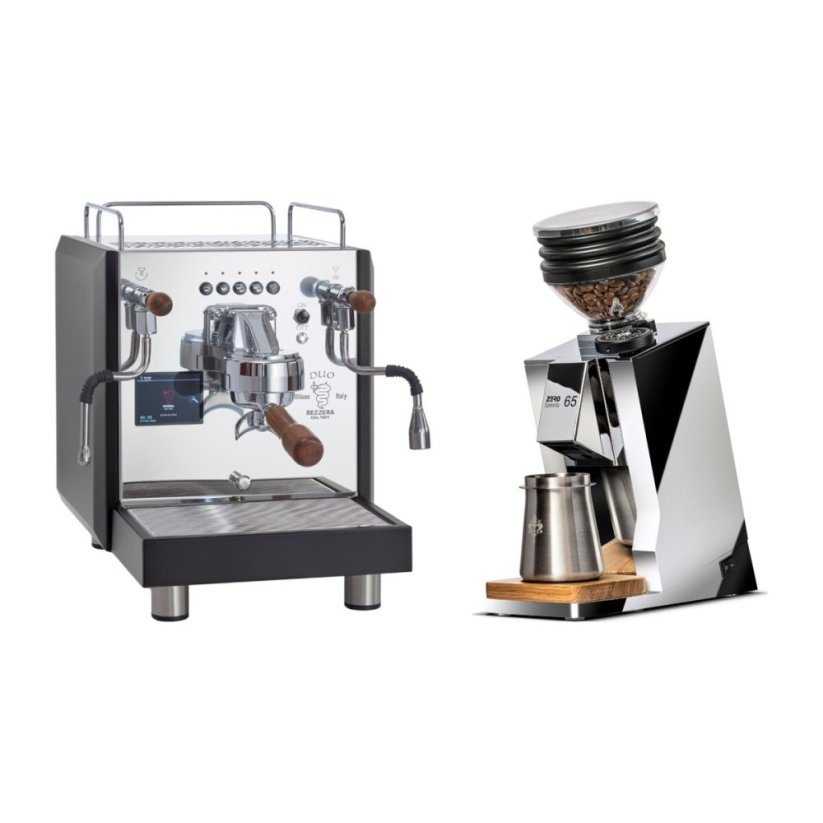 Bezzera DUO DE black + Eureka Mignon Zero 65 Speedy ALL PURPOSE chrome