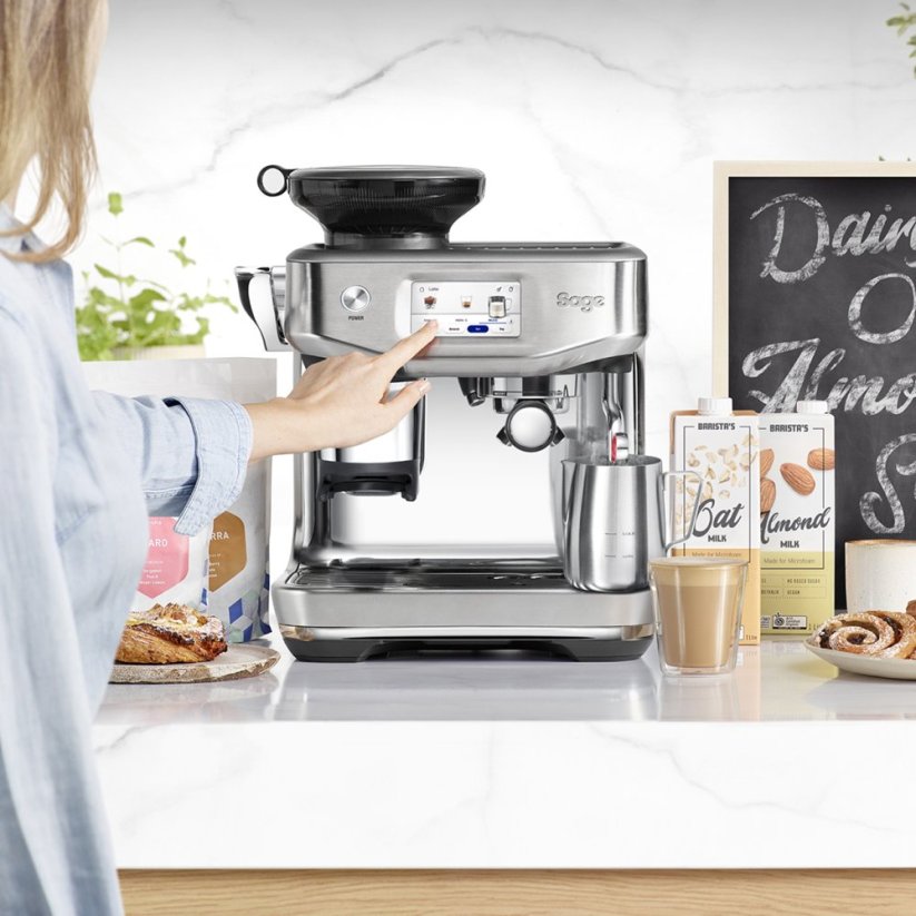 Kávovar Sage SES882BSS THE BARISTA™ Touch Impress Cold Extraction Silver