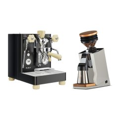 LELIT Bianca  V3  PL162T  black + Eureka Mignon Single Dose PRO, White & Oak