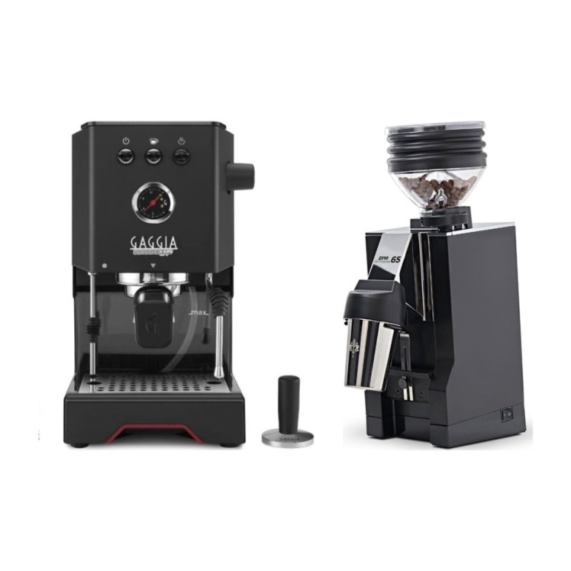 Gaggia Classic Up černá + Eureka Mignon Zero 65 All Purpose, CR black