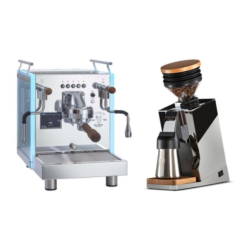 Bezzera Matrix DE + Eureka Mignon Single Dose PRO, Chrome & Oak