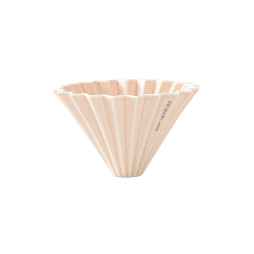 Origami keramický dripper M matně růžový
