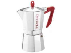 Moka konvička Pedrini Kaffettiera Brillant červená