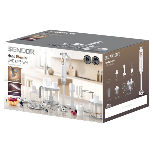 SENCOR Tyčový mixér 7 v 1 SHB 6551WH