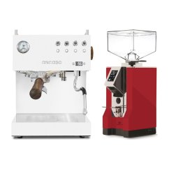 Ascaso Steel DUO PID White + Eureka Mignon Specialita, CR Ferrari red