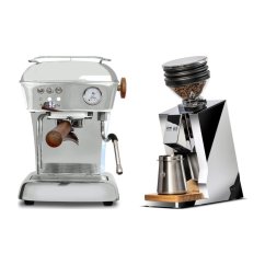 Ascaso DREAM PID leštěný hliník + Eureka Mignon Zero 65 Speedy ALL PURPOSE chrome
