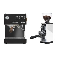 Ascaso Steel DUO PID Black + Eureka Mignon Libra 65 All Purpose, CR white