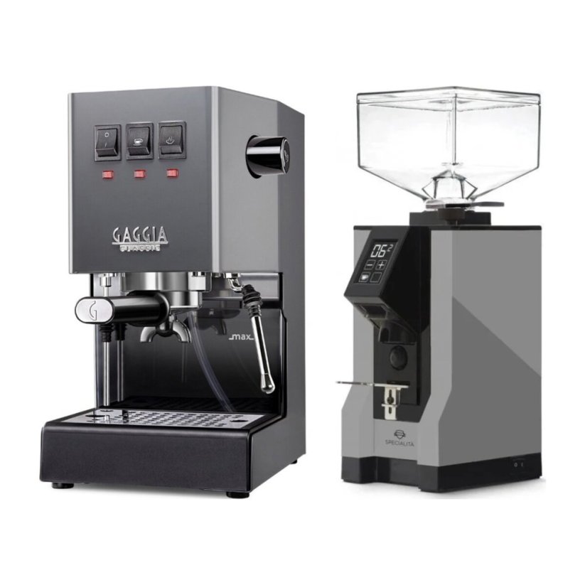 Gaggia Classic E24, šedá + Eureka Mignon Specialita, BL Grey