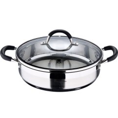 MASTERPRO Servírovací pánev s poklicí nerez FOODIES 28 cm 3,8 litru